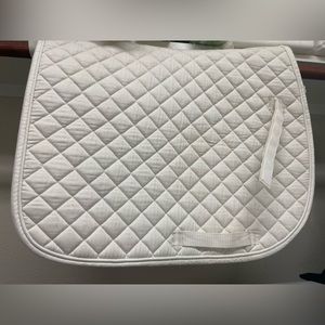 White all purpose English saddle pad full horse size